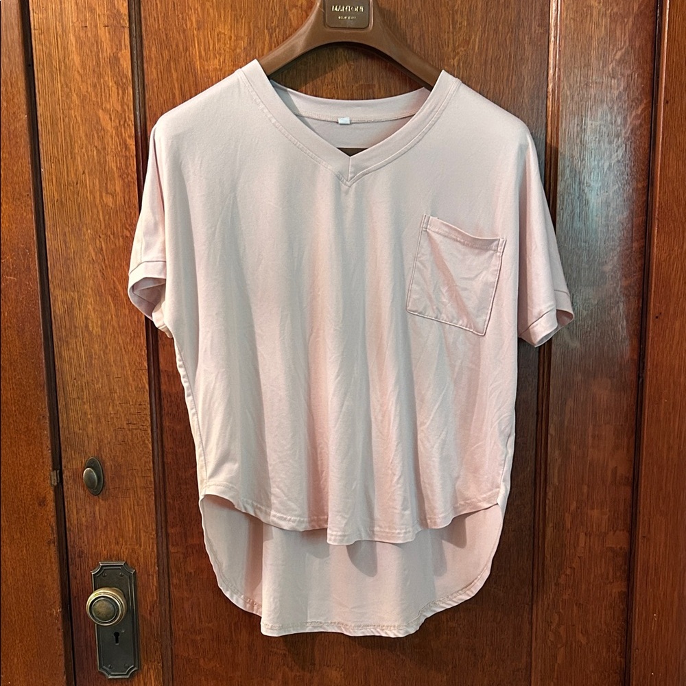 V-Neck Pink Women's Top